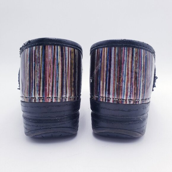 Dansko Women's Pro XP Muli Stripe Patent Leather‎ Clogs Women's EU 37 US 7-7.5 - Picture 3 of 9